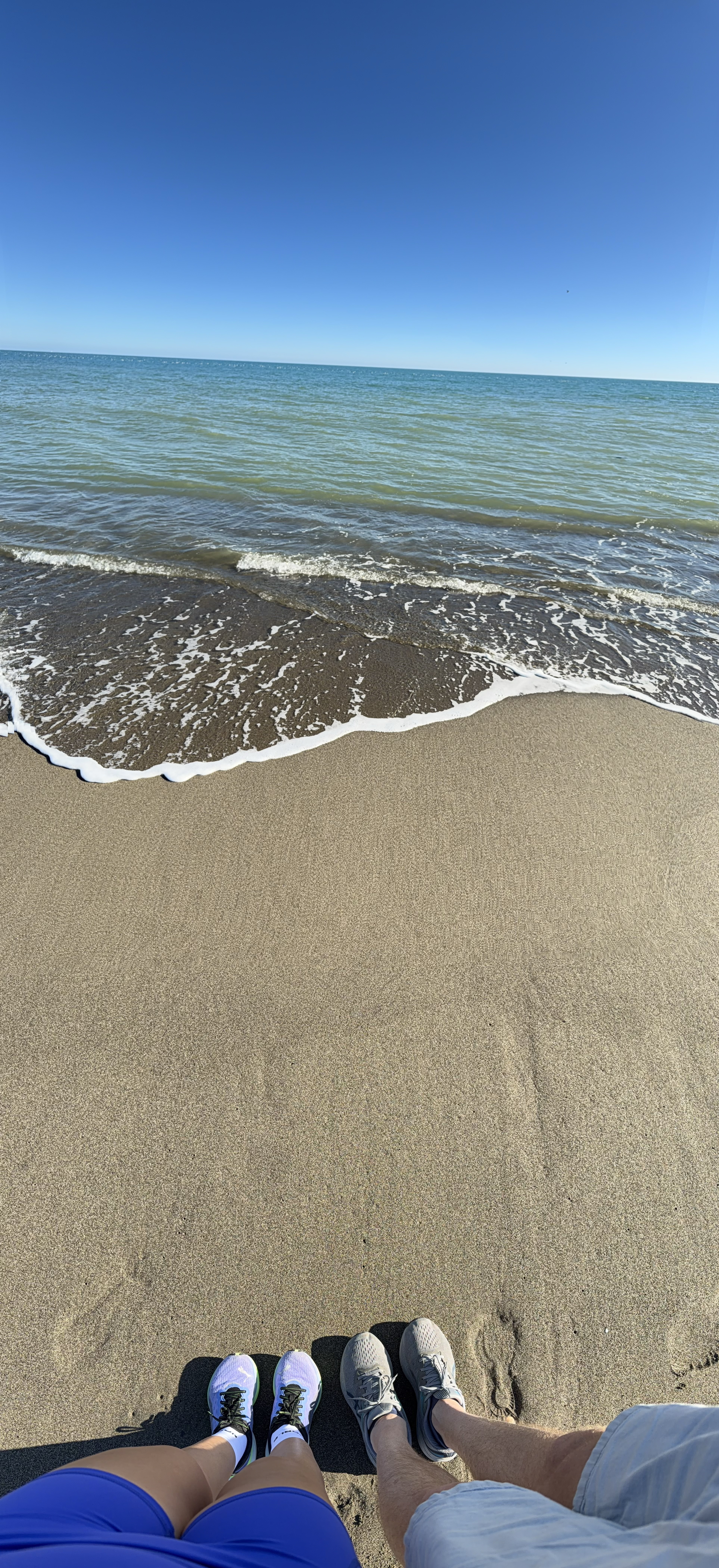 Water is still too cold to dip our feet in. Approx. 9 degrees. 